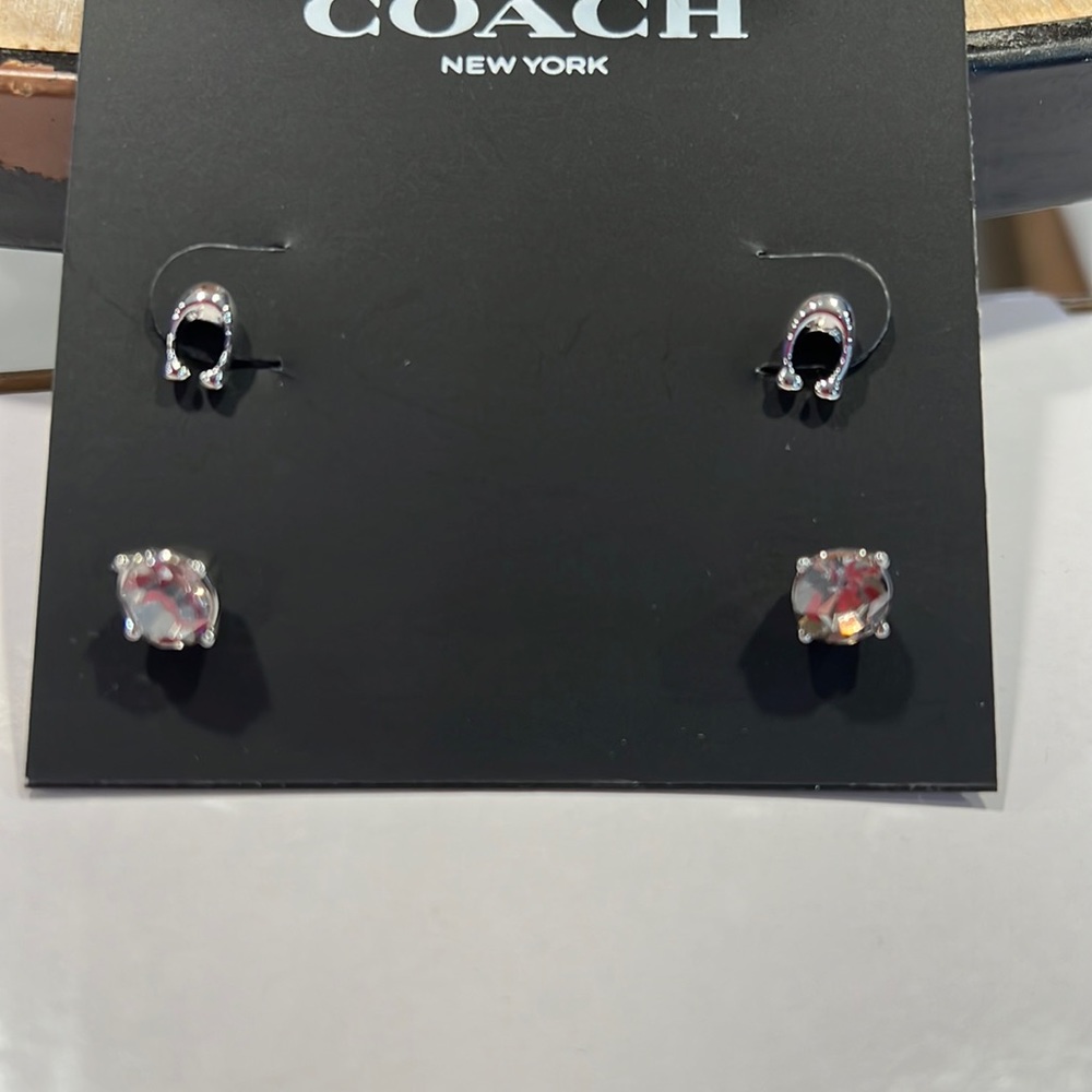 Coach stud earrings